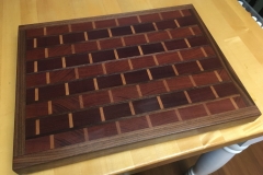 walnut/mahogany/maple end grain