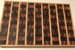 walnut/tigerwood/oak end grain