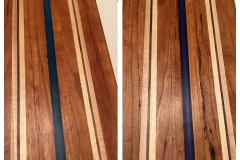 cherry/maple/walnut w/ two-color epoxy inlay