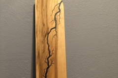 Maple charcuterie board w/ epoxy fractal inlay