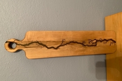 Maple charcuterie board w/ epoxy fractal inlay