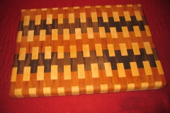 mahogany/walnut/oak end grain