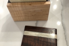 coasters with epoxy inlay