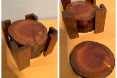 Sliced log coasters